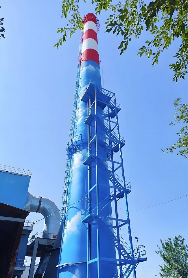 煙囪美化為煙筒添彩，讓藍天與城市共綻芳華